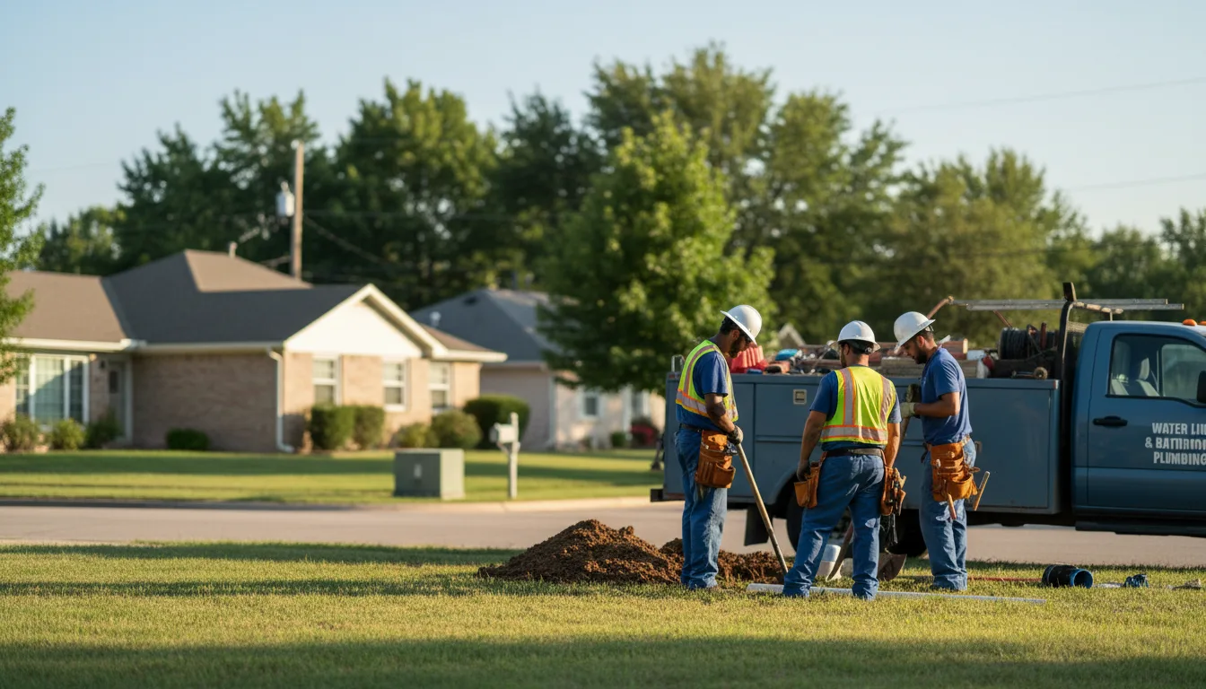 Residential water line and bathroom plumbing service in Pineville, AR